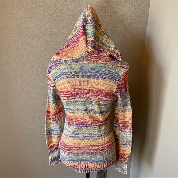 Hoodie sweater with kangaroo pocket. Multi colored. Small - Picture 2 of 6